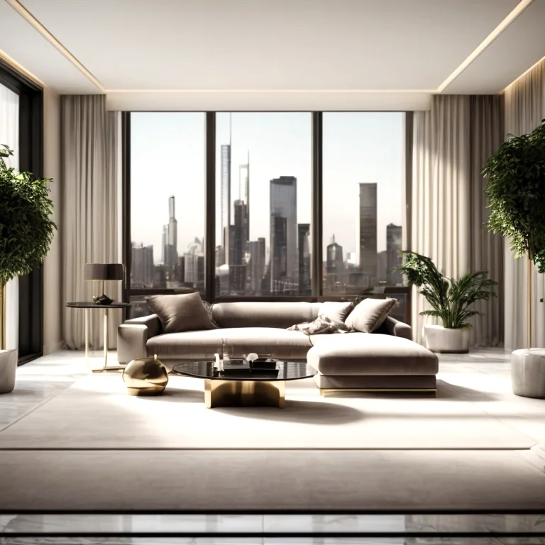 Aerial view of Kuwait City with luxury apartments