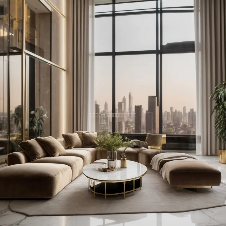 Spectacular city view from balcony